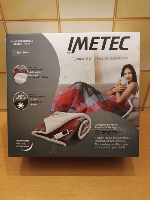 Coperta elettrica Plaid riscaldabile Imetec