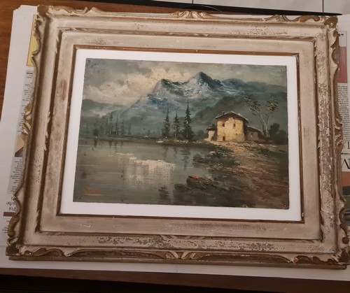 A. MAURI  primi '900 paesaggio  d'alta montagna co