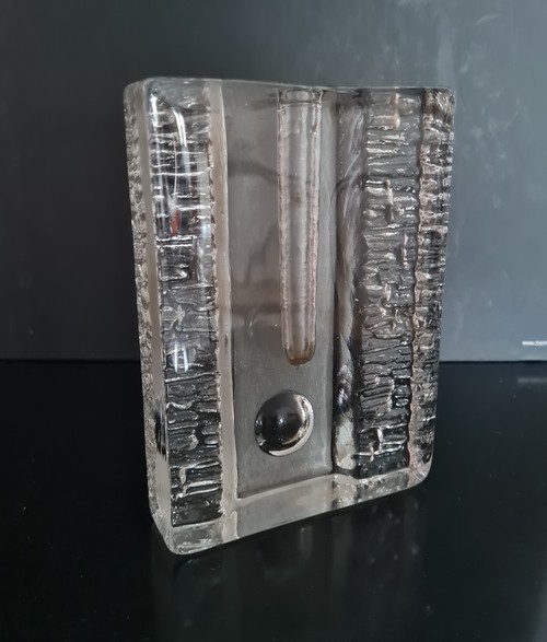 Vaso in cristallo di design Mono Fiore  anni '70 d